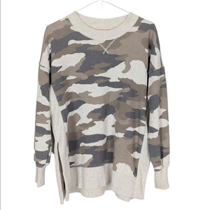 Aerie Sweatshirt Oversized Camo Extra Small XS